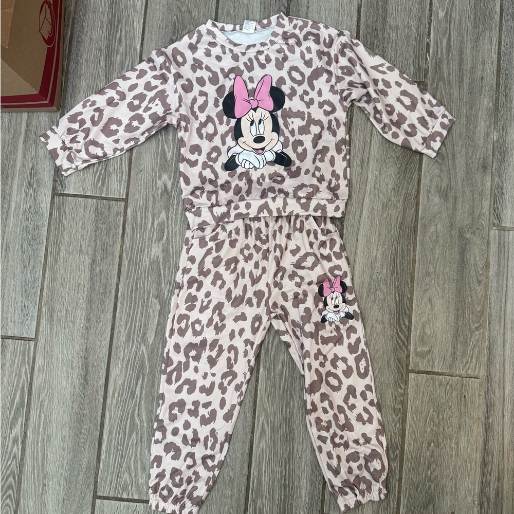 Minnie Mouse Leopard Sweat Set